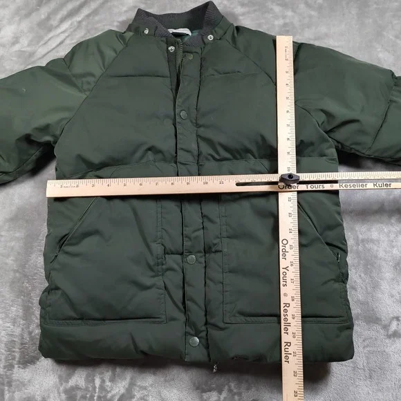 Stella McCartney Puffer Jacket Kids 12 Years Green Bomber Full Zip Winter Vegan - Picture 8 of 12